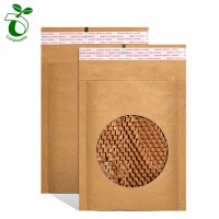 100% Recycled Kraft Paper Biodegradable Envelopes Courier Mailer Honeycomb Shock Resistance Mailer Paper Bag