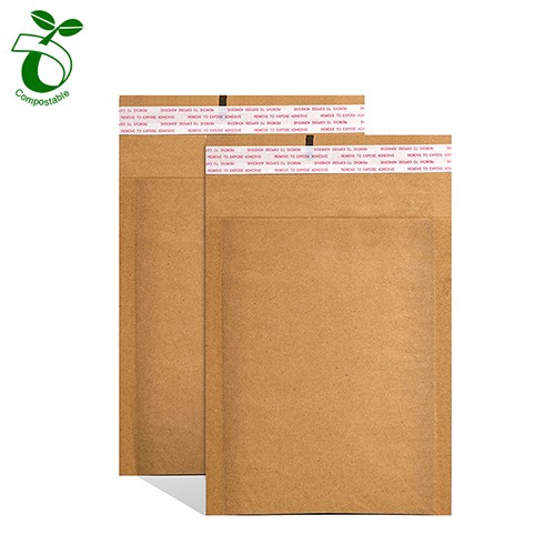 100% Recycled Kraft Paper Biodegradable Envelopes Courier Mailer Honeycomb Shock Resistance Mailer Paper Bag