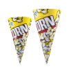Popcorn Disposable Triangle Cone Packaging Custom Paper Bag for Party
