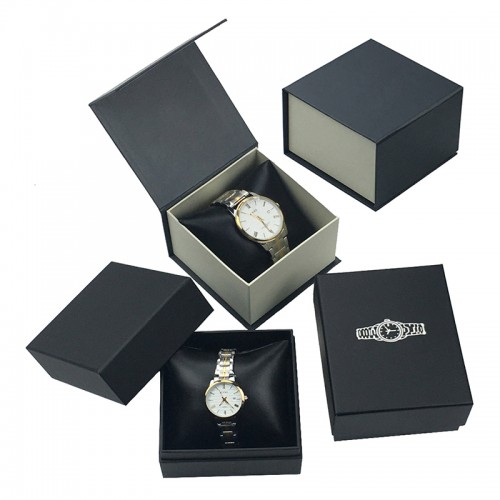 Custom logo Rigid Cardboard Magnetic Closure Paper Watch Packaging Box