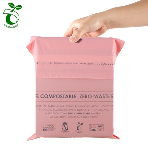 100% Biodegradable Compostable Poly Mailer Bags PINK
