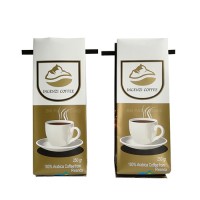 Custom Printed Side Gusset Flat Bottom Tin Tie Coffee Bag with Valve