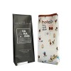 Custom Printed Side Gusset Flat Bottom Tin Tie Coffee Bag with Valve