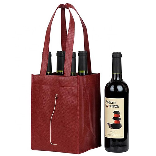 Custom Logo Printed Non-woven Wine Bag