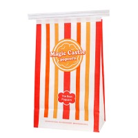 Stripes Pattern Printed Fries Popcorn Paper Bag