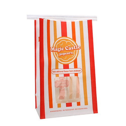 Stripes Pattern Printed Fries Popcorn Paper Bag