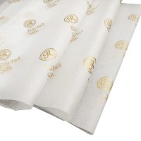 20gsm Tissue Paper Gold Logo Wrapping Paper for Clothes Shoes Wine Packaging