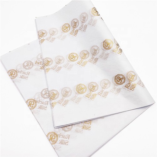 20gsm Tissue Paper Gold Logo Wrapping Paper for Clothes Shoes Wine Packaging