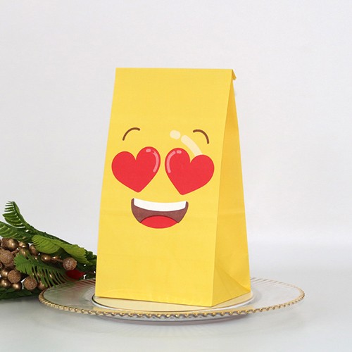 Emoji Kraft Paper Bag Cookie Chocolate Candy Bag