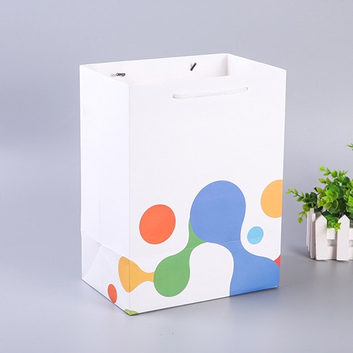 Custom White Paper Bag with Logo Printing