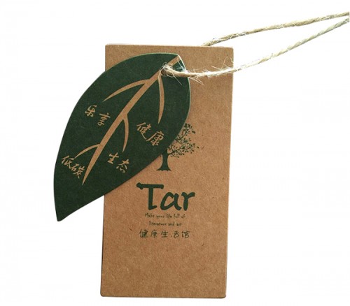 Biodegradable Brown kraft Paper Hang Tags with Hemp String