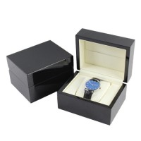 Wholesale Handmade Black Glossy Finish Lacquer Watch Box Custom Logo Wooden Watch Box
