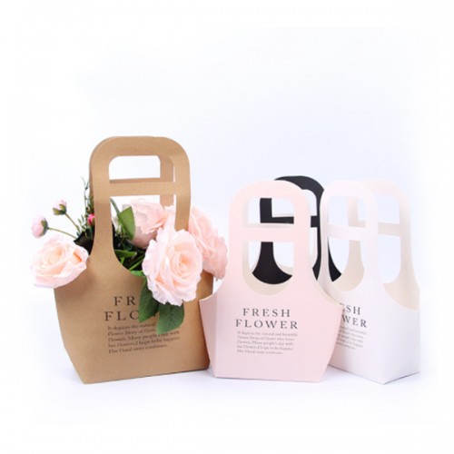 Kraft Paper Flowers Gift Bags Bouquets Bags with Handle Waterproof Flowers Wrapping Gift Home Decoration