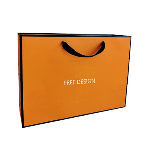 Luxury Brand Shopp Bag Paper Bag with Ribbon Handle