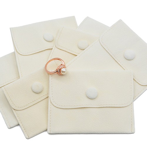 Suede Jewelry Pouch Snap Closure Jewelry Gift Bag