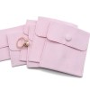 Suede Jewelry Pouch Snap Closure Jewelry Gift Bag