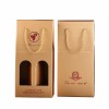 Custom Logo Portable Bottle Wine Corrugated Cardboard Packaging Boxes with Handle