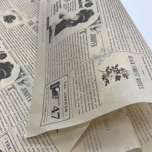Retro Style Newsprint Wrapping Paper for Flowers Wine Gift