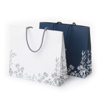 Luxury Private Brand Paper Bag with side button secure