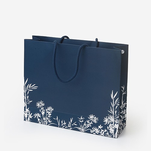 Luxury Private Brand Paper Bag with side button secure