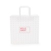White Kraft Paper Bag with Flat Handle