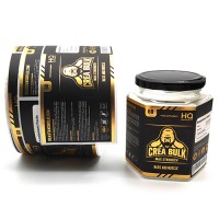 Custom Made Black Gold Foil Labels Jars Label