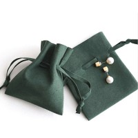 Custom Drawstring Jewellery Pouch Suede Velvet Ring Small Bag