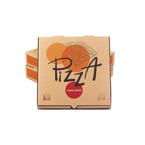 Colorful Printing Kraft paper pizza box disposable pizza take-out packing box
