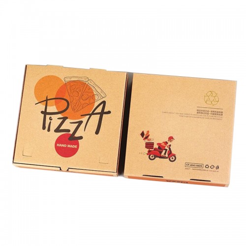 Colorful Printing Kraft paper pizza box disposable pizza take-out packing box