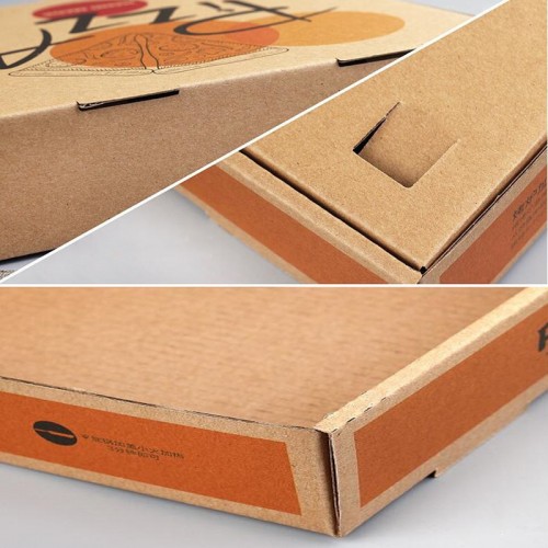 Colorful Printing Kraft paper pizza box disposable pizza take-out packing box