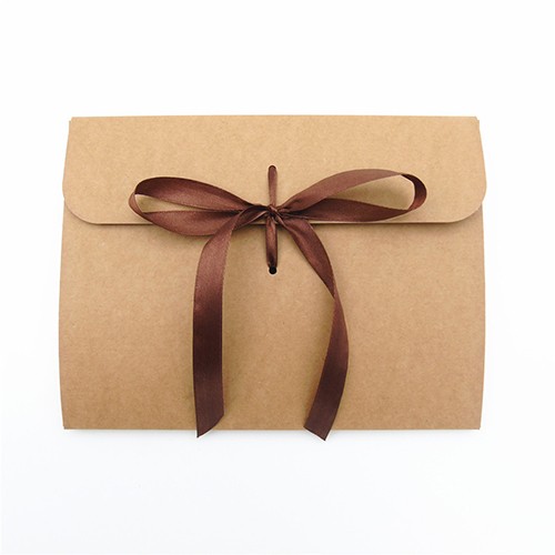 Kraft Paper Envelop Packaging with Ribbon Closure