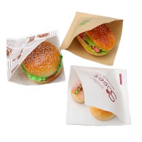 Disposable Kraft Paper Bags Sandwich Wrappers Triangle Bags Greaseproof Paper Bag