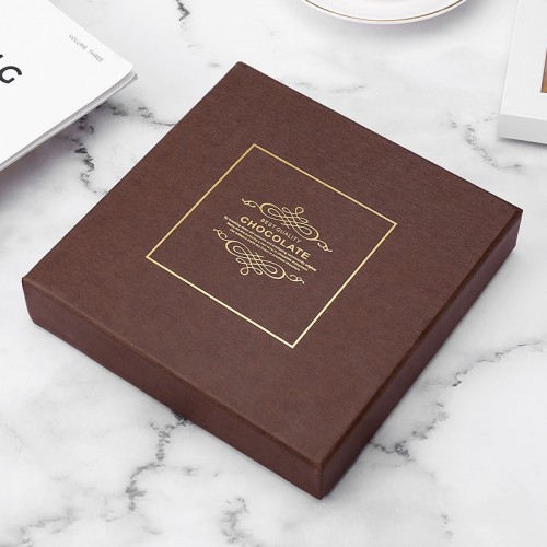 Private Label Square Rigid Chocolate Box Paper Packaging For Gift
