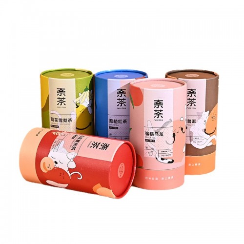 High Quality Custom Paper Tubes Tea Coffee Packaging Boxes Gift Cylinder Tube Box