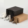 Custom High Quality Black Kraft Paper Bag with Flat Cotton Handle