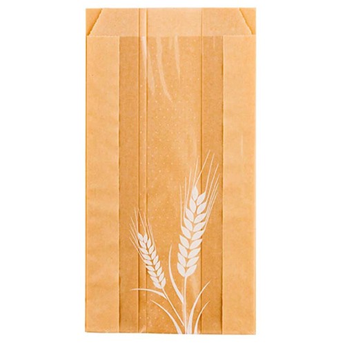 Greaseproof Baguette Paper Bags Clear Window Brown Paper Bakery Bread Bags