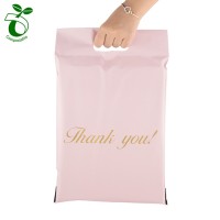 Pink Custom Biodegradable Mailer Bags with Handle