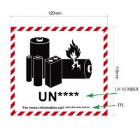 UN 3481 Lithium Ion Battery Labels  Self-Adhesive Shipping Labels