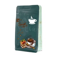 Flat Bottom Aluminium Foil Coffee Bean Bag  Resealable Pouch