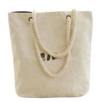 Cotton Canvas Tote Bag with Twisted Rope handle